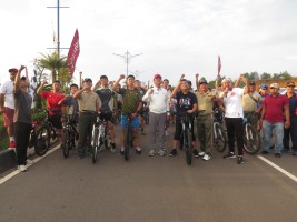 Danrem 033/WP Dan Plt Gubernur Kepri Turut Meriahkan Fun Bike Dan Senam Sehat Sempena HUT Kepri Ke 17 dan HUT TNI Ke 74