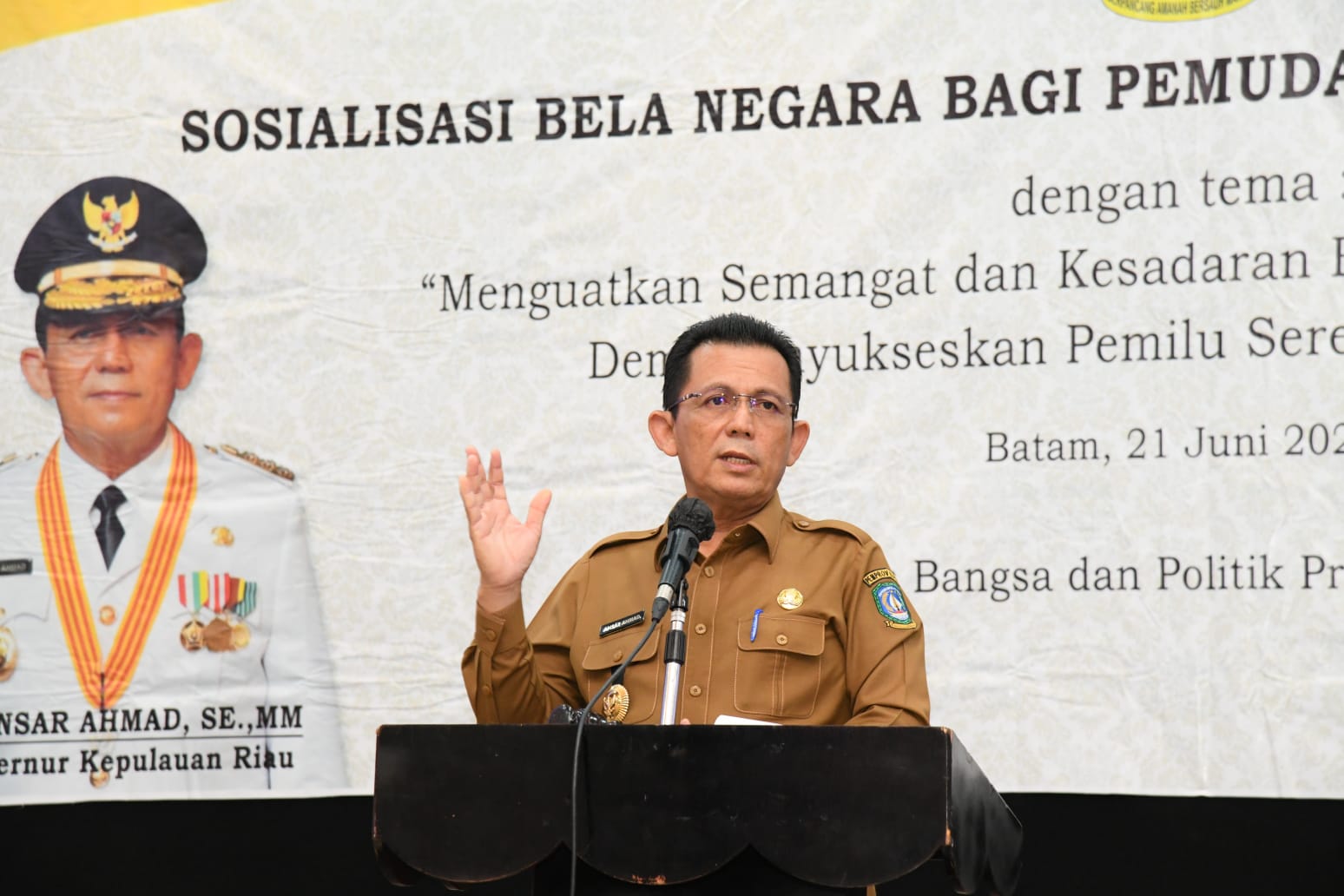 Untuk Sukseskan Pemilu Serentak 2024, Gubernur Ansar Tekankan Pentingnya Bela Negara