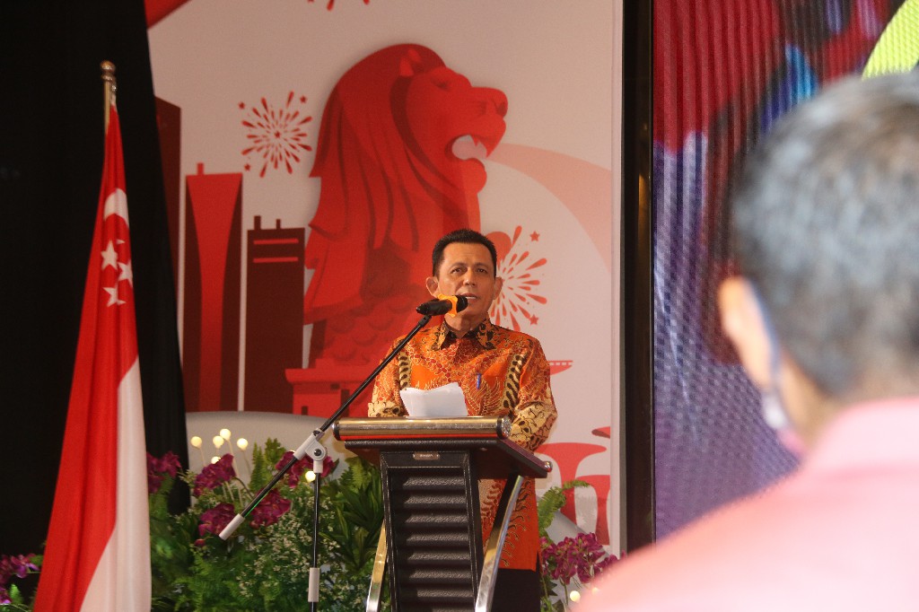 Hadiri Resepsi Hari Kebangsaan Singapura ke-57 di Batam, Gubernur Ansar Tegaskan Komitmen Memperkuat Kerjasama