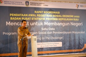 Gubernur Kepri Buka Rakor Registrasi Sosial Ekonomi (Regsosek)