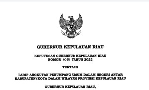 Gubernur Ansar Resmi Tetapkan Tarif Transportasi Laut di Kepri