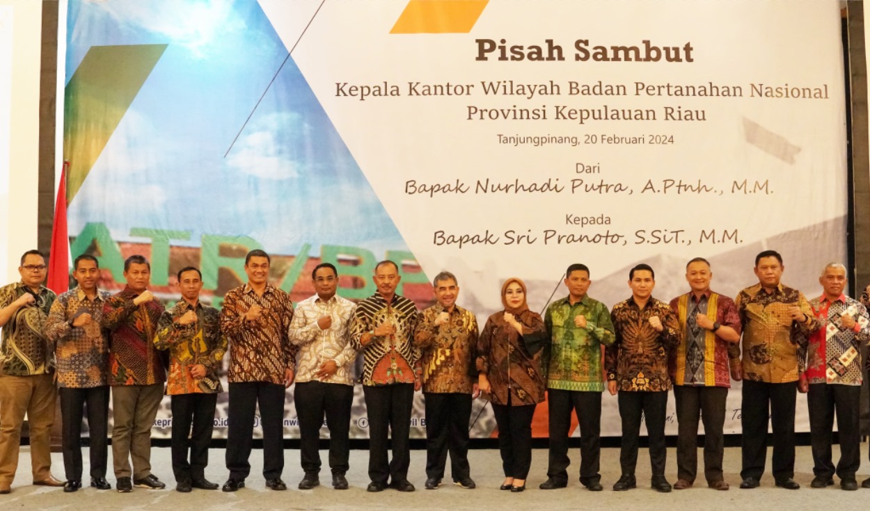 Sekdaprov Adi Hadiri Pisah Sambut Kepala BPN Kepulauan Riau, Apresiasi dan Harapan untuk Masa Depan