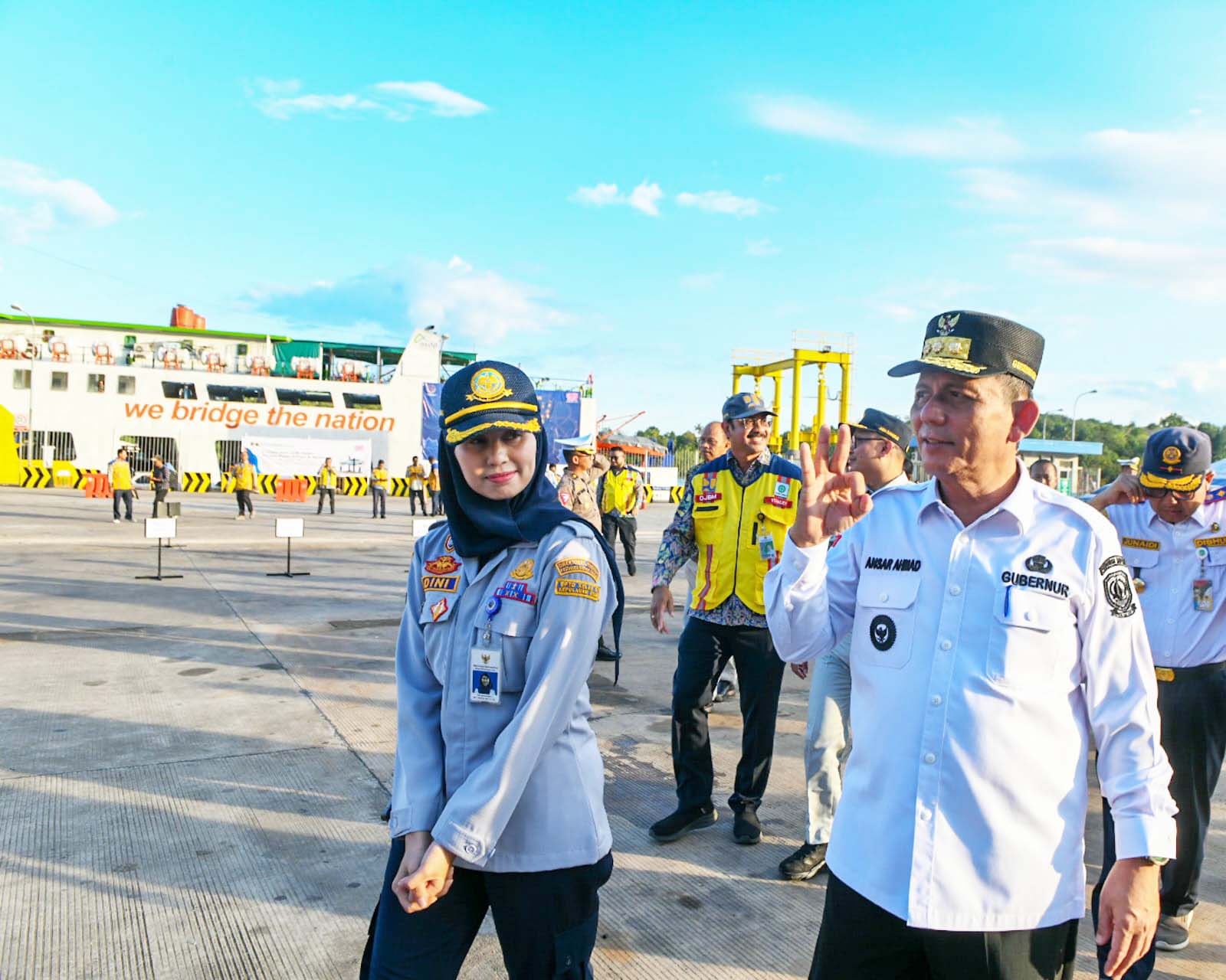 Resmikan Posko Terpadu Angkutan Lebaran di Punggur,  Ansar Berharap Masyarakat Bisa Mudik Dengan Lancar dan Aman