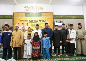 Ribuan Warga Bintan Khidmat Hadiri Peringatan Isra Miraj 1446 H di Masjid At-taubah