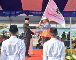 Sekdaprov Kepri Pimpin Apel Peringatan Bulan K3 Nasional 2025 di Batam