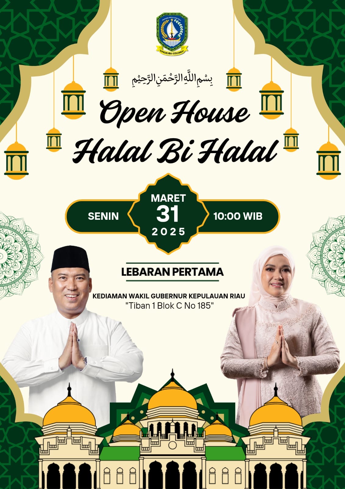 Wakil Gubernur Kepri Nyanyang Haris Akan Laksanakan Open House di Lebaran Hari Pertama