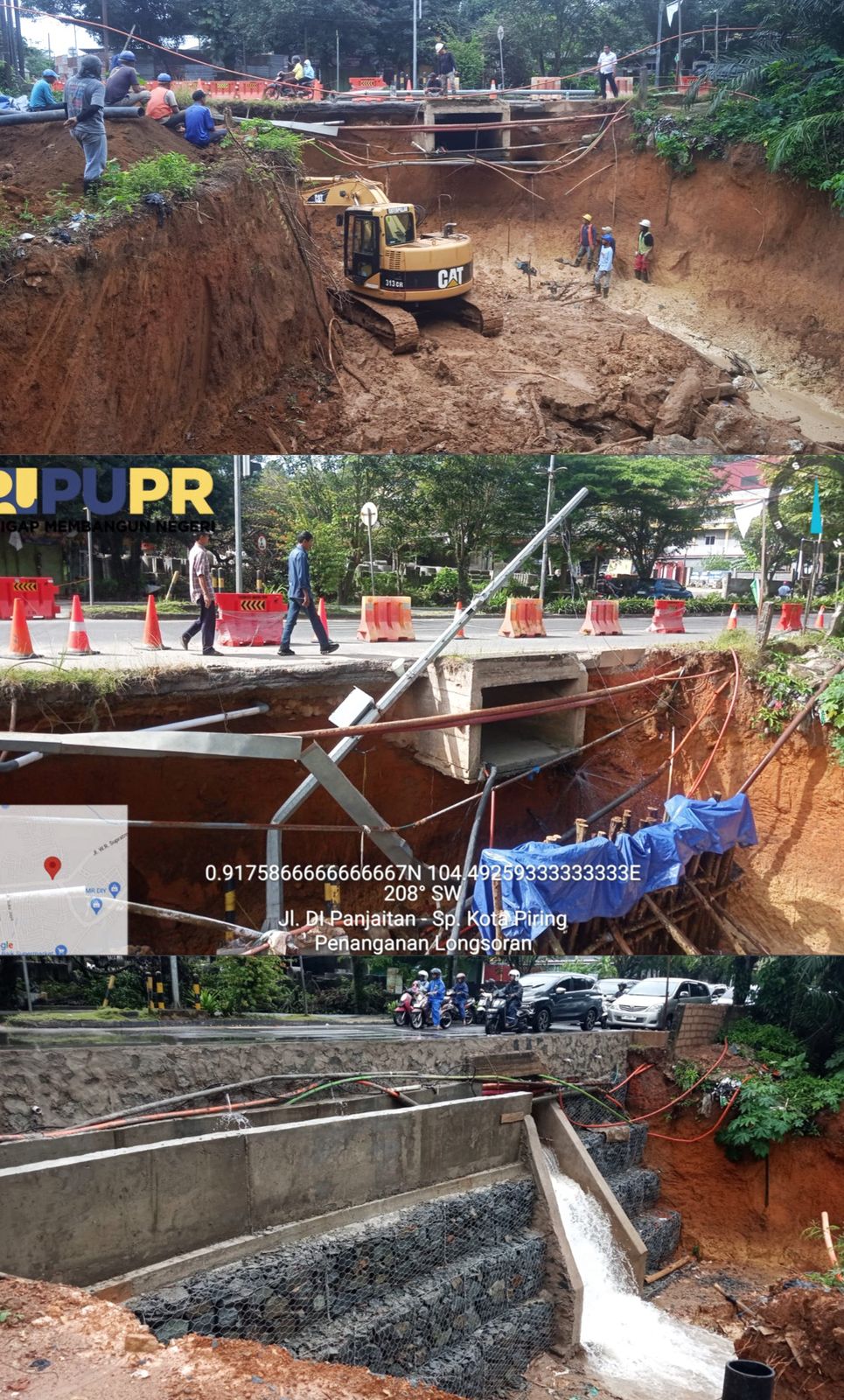 Penanganan Longsor Bahu Jalan Simpang MKP Rampung, Gunakan Konstruksi Bronjong yang Kokoh