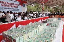 Pemusnahan 2 Ton Sabu di Batam, Wagub Kepri Apresiasi Kerja Keras Aparat Penegak Hukum