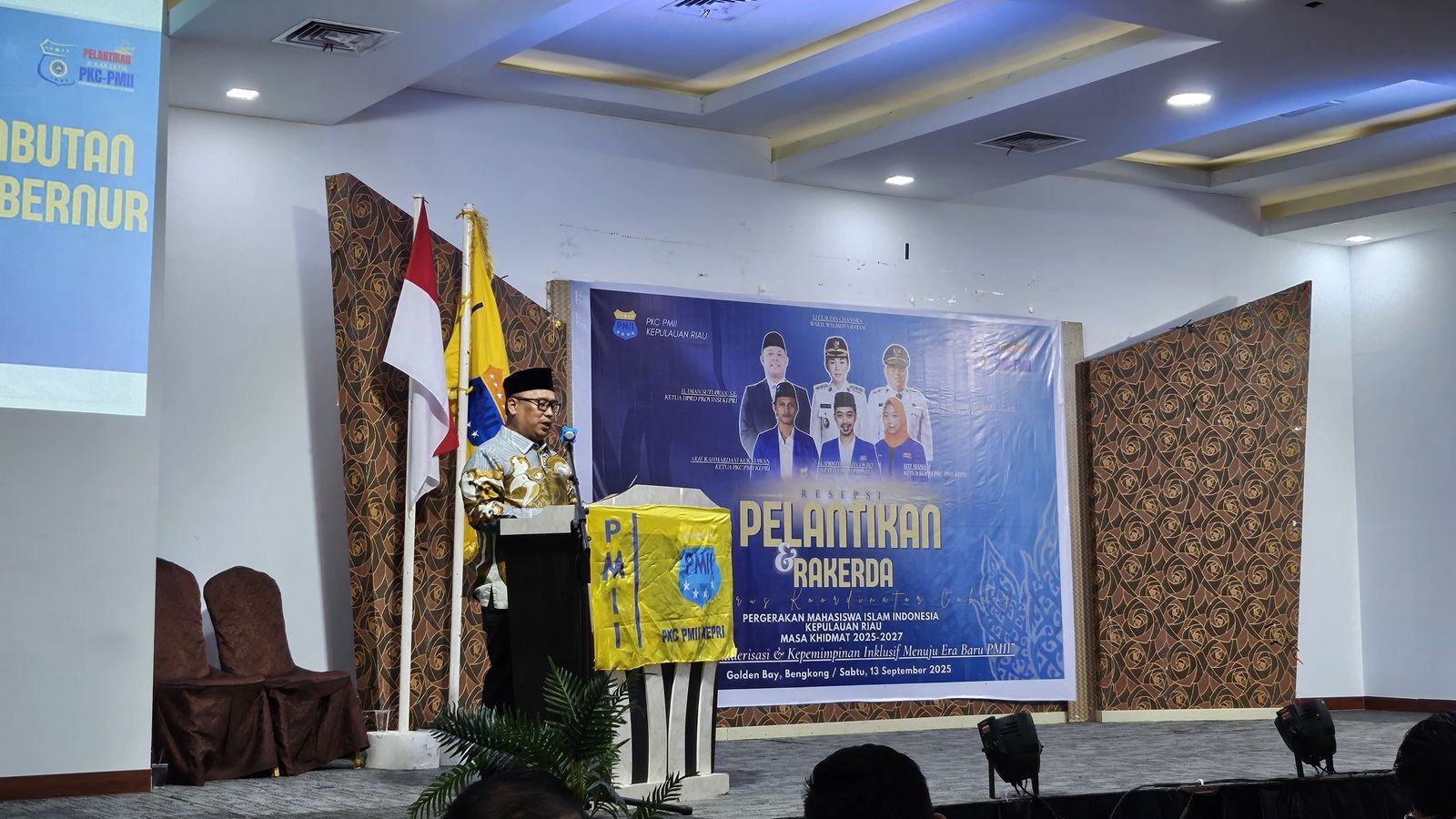 Hadiri Pelantikan PMII Kepri, Nyanyang Dukung Pembangunan SDM Mahasiswa Islam yang Unggul